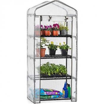 4 Tier Mini Greenhouse with Reinforced Cover