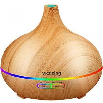 Homasy Diffusore Aromi 500ml – 23dB, 14 LED Colorati, Senza BPA