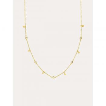 Collar Mini Spark de aleación de metales bañado en oro