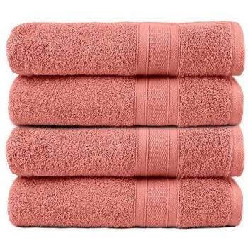 Trident 4-Piece Bath Towel Set, 100% Cotton, Highly Absorbent, Soft & Plush, 500 GSM