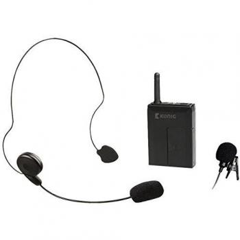 König KN-MICW631: Sistema Wireless di Microfono in Nero
