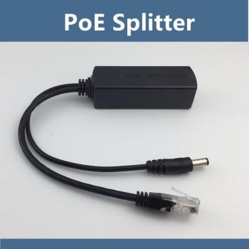 Ethernet Power Splitter 48 V → 12 V (1 A / 2 A, 10/100 Mbps, DC 2,1 mm × 5,5 mm)