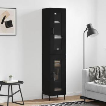 Black highboard, 34.5 x 34 x 180 cm, engineered wood, JINLEFU, vidaXL