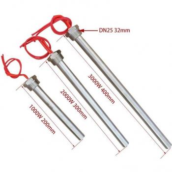 Cartouche de chauffage en acier inox 220V 1 (32mm) 1kW/2kW/3kW