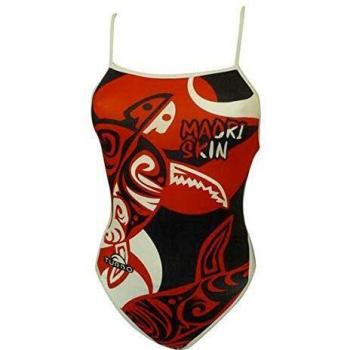 Women’s 3XL Turbo Maori Tattoo Swimsuit (Red/Black)