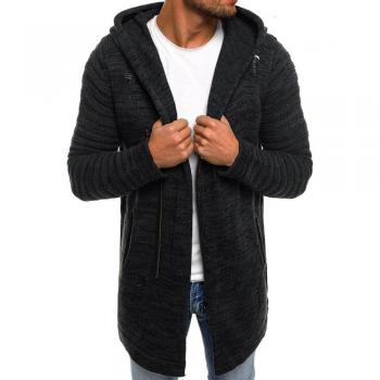 Pull homme à capuche long hiver M-2XL