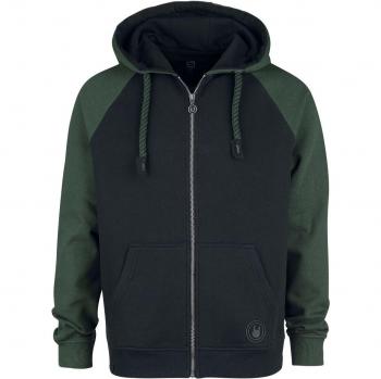 RED by EMP Black and Green Hooded Sweatshirt for Men