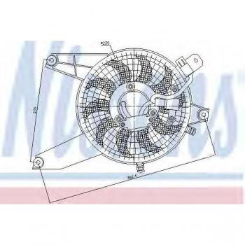 Nissens condenser fan for A/C 85370