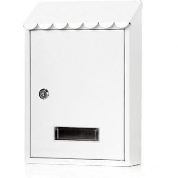 12 Inch Wall-Mounted Locking Mailbox with Newspaper Holder