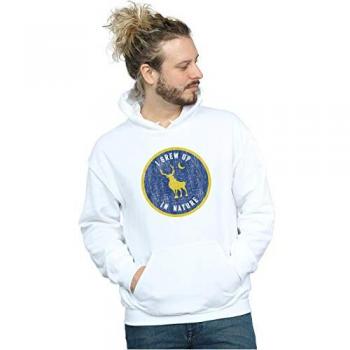 Disney Men's Frozen 2 Sven I Grew Up In Nature Hoodie White Medium