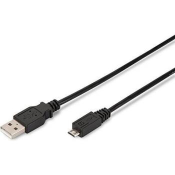 Cavo USB 2.0 A a Micro B 0,5 m Nero