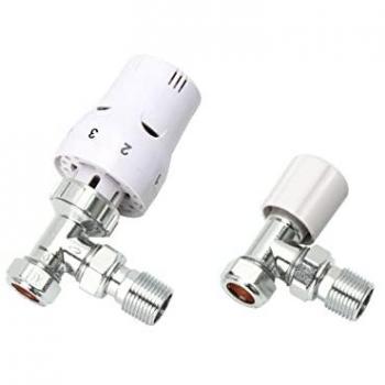 Classic White Thermostatic Radiator Valve – MCC DIRECT Angled Lockshield