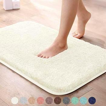 Thickened Non Slip Bath Rug, Absorbent Microfiber Bathroom Mat, Quick-drying, Machine Washable