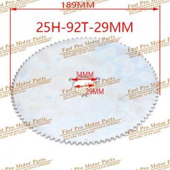 25H 55t 65t 68t 70t 80t 92t Tooth Rear Sprocket for 2 Stroke Engine Mini Moto