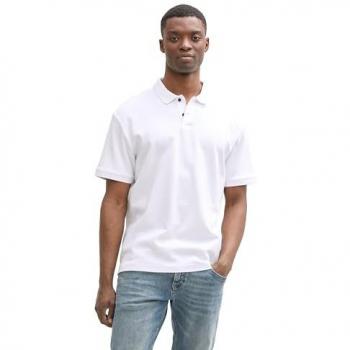 Tom Tailor Relaxed Fit White Polo for Men