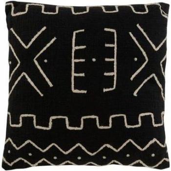 Coussin Dessin Graphique II 45x45 cm Noir – Décor