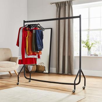 House of Home Heavy Duty Metal Clothes Rail with Wheels