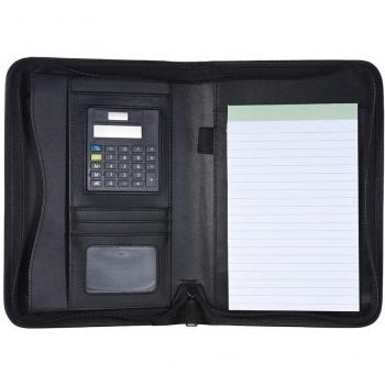 PU Leather Zippered Portfolio