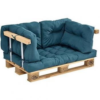 En.casa Rückenkissen, »Mogán« türkis – für Palettenmöbel