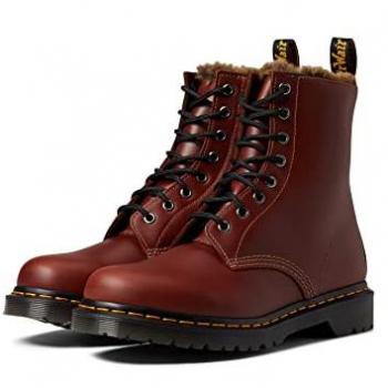 DR MARTENS 1460 Serena – Bottes Double Fourrure – Couleur Brun Marron