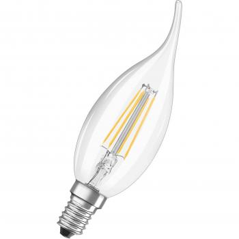 OSRAM LED candela E14 4W 2.700K effetto colpo di vento