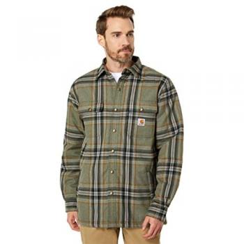 Camicia Carhartt in Flanella Verde con Fodera Sherpa L