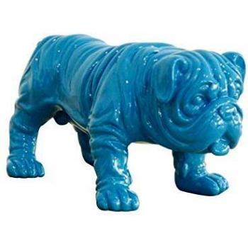 Chien Bulldog Kuatèh Bleu 23x14x11 cm