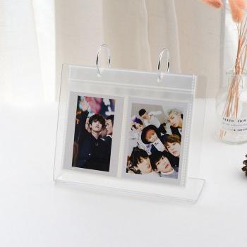 3” Transparent L‑Shaped 64‑Pockets Photo Holder
