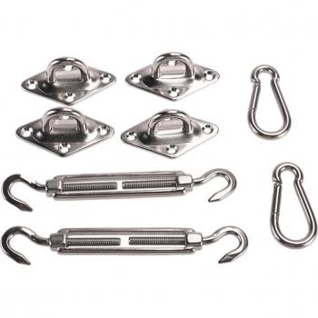 8 PCS Hardware Bracket Set for Sun Shade Sail