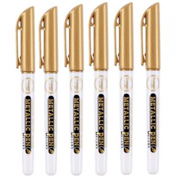 6Pcs Metallic Acrylverf Pennen voor Creatieve DIY Projecten