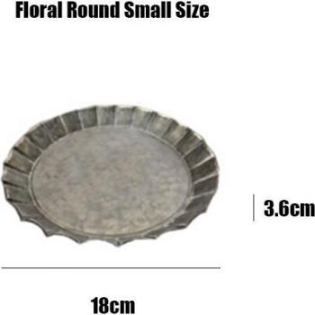 Retro Metal Tray for Fruit and Dessert