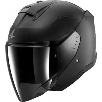 Casco Jet Shark Skwal Jet Dark Shadow Nero Opaco L