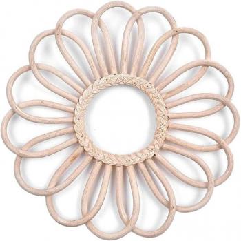 Chic Vintage Rattan Wall Mirror