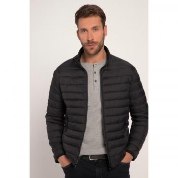 Men's XL Plus Size Black Down Quilted Jacket, Synthetic Fibers, JP1880