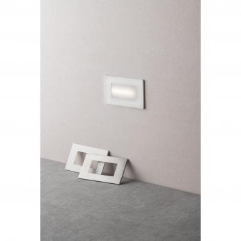 Faretto Segnapasso led 3W Incasso 200LM Scatola 503 3 in 1 Luce Calda Fredda Naturale cct Doppia Placca Bianca Nikel IP65