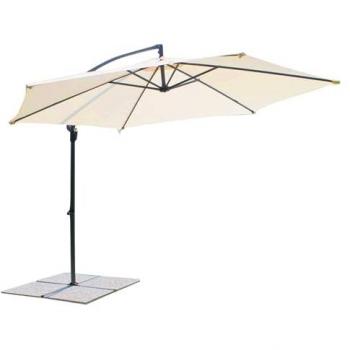 Ombrellone Eris Ø 3 – Palo Nero, Telo in Poliestere Beige