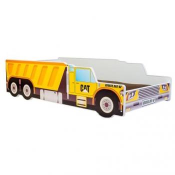 Lit camion de chantier pour enfant 140 cm avec matelas inclus