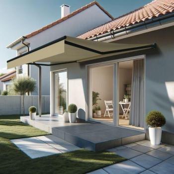 INTERSUN Toldo Manual Teno 4,00x3,00 M Gris RAL7016ST