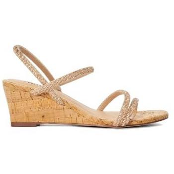 Dune London Kalia Pink Verzierte Wedge-Sandalen aus Kork