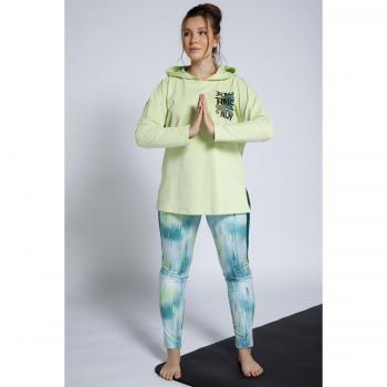 Felpa verde oversize con maniche lunghe, Donna, Taglia 48/50, Cotone/Poliestere