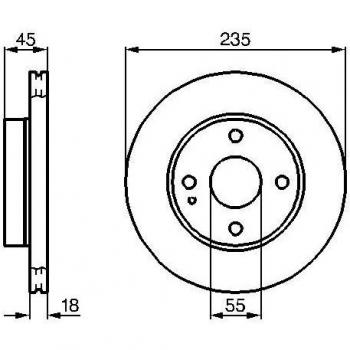 BOSCH Bremsscheibe 0 986 478 241 für Scheibenbremsen