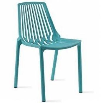 Chaise de Jardin en Plastique Bleu Oviala