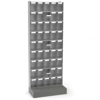 Visual Box Scaffale 45 Cassetti Trasparenti con Pannello Portautensili