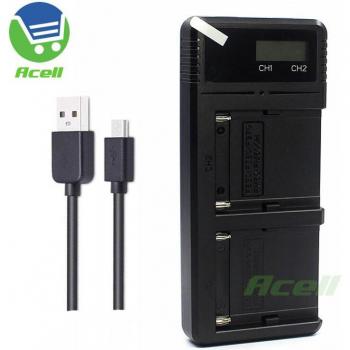 USB Schnellladegerät für SONY NP-FM50 NP-QM71D NP-QM91D Kameras