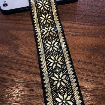 Woven Geometry Trim Ribbon – 5 cm × 10 yds (Curtain & Clothing Accessory, LS‑2707)