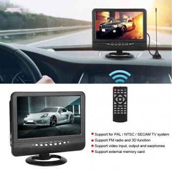 7.5-Inch Portable Car TV with Analog and DVD