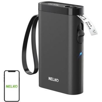 Nelko P21 Thermoprintern für Etiketten – Schwarz, 203 dpi