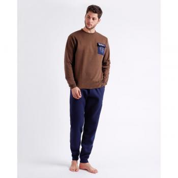 Pijama de Algodón para Hombre Admas Marrón
