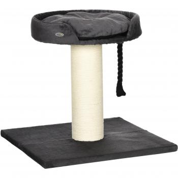 PawHut Kratzbaum klein 80 cm, waschbares Kissen, grau