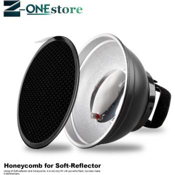 Universal Speedlite Flash Diffuser with Honeycomb and Soft Cloth